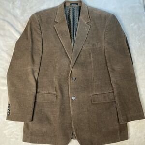 Lauren Ralph Lauren‎ Blazer Jacket Men's 44L Brown Corduroy Paisley Lined Career